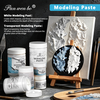 Pasta de Modelado Transparente en Gel con Textura 3D, 17.6 OZ, Pasta de Modelado Acrílica Transparente para Realzar Esculturas