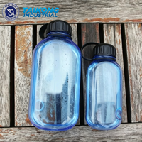 Bouteille d'eau en plastique réutilisable, facile à nettoyer, avec bouchon anti-poussière à large ouverture, bouteille d'eau pour le bureau