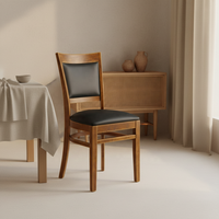 Chaise de salle à manger en bois au design moderne et écologique pour la maison, le bar, le restaurant, le salon