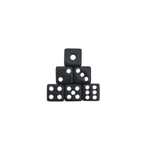 Dés de jeu en acrylique standard D6, petits, mini, blancs et noirs, 10 mm, pour la création d'art mosaïque DIY et les fêtes - Product Image 3