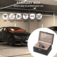 Boîte de rangement de luxe en similicuir PU, étui organisateur personnalisé, boîte Faraday anti-RFID pour téléphone, montre connectée, clé de voiture