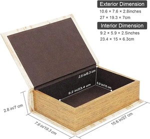 <span class=keywords><strong>Cajas</strong></span> <span class=keywords><strong>de</strong></span> libros decorativas <span class=keywords><strong>de</strong></span> <span class=keywords><strong>madera</strong></span> personalizadas con almacenamiento <span class=keywords><strong>de</strong></span> cubierta magnética <span class=keywords><strong>para</strong></span> joyas ocultas y efectivo - Product Image 1