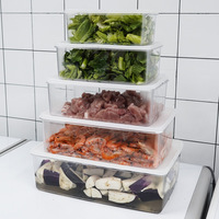 Boîte de conservation du stock prêt Boîte à salade Boîte à lunch Bac à légumes en plastique Conteneur de stockage des aliments pour l'école Hôtel Traiteurs Ustensiles de cuisine