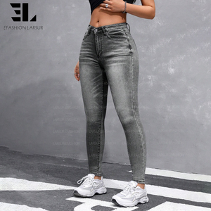 LARSUR Xintang Guangzhou Chine Usine de fabrication de jeans en denim, fournisseur, grossiste, jeans classiques pour femmes, coupe skinny slim - Product Image 6