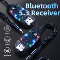 Récepteur Bluetooth de voiture Aux Adaptateur Bluetooth sans fil Convertisseur audio Téléphone portable Appel mains libres