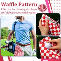 Serviettes de golf en microfibre gaufrée de haute qualité EM, magnétiques, imprimées motif ananas, brodées, douces et confortables avec crochet
