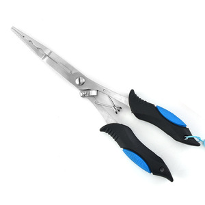 Multifunctional <b>Long</b> <b>Nose</b> Stainless Steel Fishing Pliers Lure Pliers With Safety Lanyard For Hook Removing Line Cutting Split Ri - Product Image 3