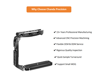 Poignée pliable en U à dégagement rapide 88213 en alliage d'aluminium pour appareil photo avec griffe porte-accessoire et support de logo OEM personnalisé