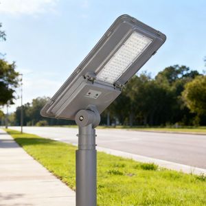 ไฟถนนโซลาร์เซลล์ LED ออลอินวัน IP65 ปรับเปลี่ยนได้หลากหลาย โมโนไซร์โค 50W แบตเตอรี่ 308WH สำหรับภายนอกอาคาร ถนน ลานจอดรถ FL-YTH-CL1 IP65 กันน้ำ - Product Image 1