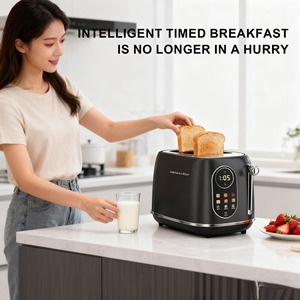스마트 터치스크린 다단계 조절 토스터 800W 고출력 304 스테인리스 재질 해동 재가열 기능 가정용 - Product Image 2