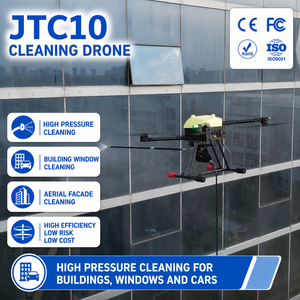 Dron de Limpieza de Alta Presión UAV con Chorro de Agua de Precisión para Muros Cortina de Cristal, Cobertura Eficiente de Superficies para la Gestión de Propiedades Hoteleras - Product Image 1