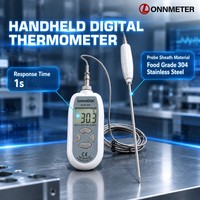 Termometer Digital Genggam Split 0.1 ° Alat Pengukur Suhu Minyak Makanan Laboratorium Industri Presisi Tinggi