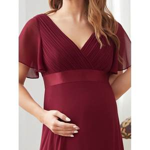 Vestido de maternidad elegante con espalda descubierta para mujer embarazada - Product Image 4