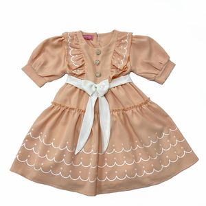 Foreign Trade Hot Sale Jinhai Factory Wholesale Baby Girl Summer Women's Dress Waist Bow Lace Girls Dress - Product Image 2
