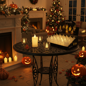 Bougie pilier sans flamme à LED 3D pour la maison et la décoration de mariage Lumière claire 144/6(24)/CS Noël et Halloween Utiliser du matériel de cire - Product Image 5