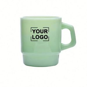 Taza de café de borosilicato de alta calidad con logotipo personalizado, taza de jade con asa, regalo corporativo para actividades empresariales - Product Image 1