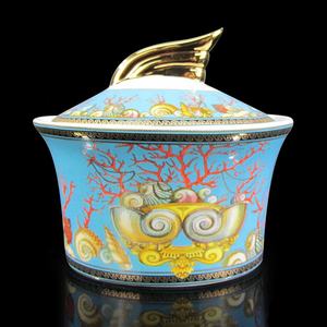 Ensemble de café en porcelaine bleue européenne de 15 pièces pour la maison/le restaurant/l'hôtel, théière en céramique, tasse à café, ensemble de thé turc - Product Image 4