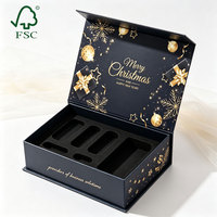 Coffret Cadeau de Noël pour Thé et Café, Boîte Rigide Magnétique avec Insert EVA Personnalisé, Carton Rigide pour Grains de Café, Emballage Premium pour Cadeau Gourmand de Fêtes