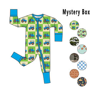 Pakaian Bayi Karakter Bambu, Romper Bambu Custom, Piyama Bayi Bambu, Baju Tidur Bayi Resleting, Pakaian Anak Laki-laki - Product Image 3