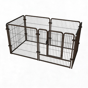 6-Panel Foldable Pet Playpen, Configurable Metal <strong>Dog</strong> Exercise <strong>Pen</strong> with Locking Gate - Product Image 1