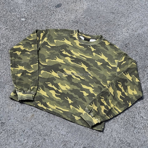 Magliette in Cotone con Stampa Grafica Mimetica Personalizzata DTG, T-Shirt <span class=keywords><strong>Termica</strong></span> Camo Oversize a <span class=keywords><strong>Maglia</strong></span> Waffle a <span class=keywords><strong>Maniche</strong></span> <span class=keywords><strong>Lunghe</strong></span> per Uomo - Product Image 3