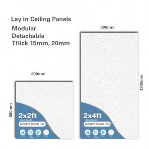 Panneaux de plafond en laine de verre acoustique de classe A1 ignifuge de la marque Norlin avec voile noir - Product Image 2