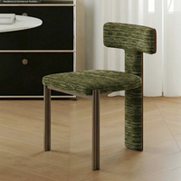 Chaises de salle à manger modernes de luxe en tissu de créateur haut de gamme, chaises de salle à manger élégantes et modernes pour hôtel, en flanelle, en vente