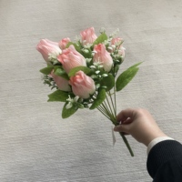 Bunga Tulip Buatan 10 Tangkai, Bunga Sutra Warna Cerah untuk Vas Elegan, Hiasan Meja Ruang Tamu