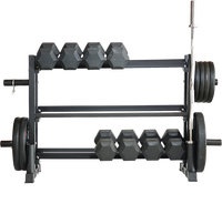 Support de rangement robuste en acier Dingfeng pour haltères, kettlebells et plaques de poids pour la maison et la salle de sport