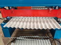 Machine de formage à rouleaux pour panneaux de toiture en acier ondulé trapézoïdal IBR, monocouche, PPGL/PPGI/GL/GI