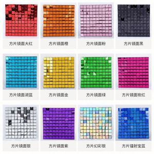 Mur de paillettes colorées rondes et carrées pour décoration extérieure, panneaux 4D, toile de fond à paillettes, logo personnalisé, décoration de fête avec ballons - Product Image 4