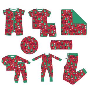 2025 natale <span class=keywords><strong>mamma</strong></span> e io vestiti abbinati donne pantaloni per bambini pigiama rosa fiocchi di natale in bambù pigiama per famiglia Set - Product Image 5