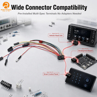 Arnés de Cableado Divisor Personalizado de PVC RoHS para Cable de Puente Multivía, Varios Conectores de Terminal, Automatización Industrial