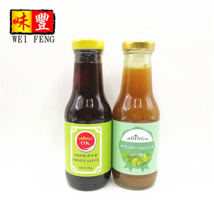 Wholesale IFS BRC HACCP Certification OEM Factory Healthy 335g Fruit Jam Paste Plum Sauce