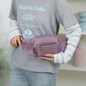 Women's Waist <b>Bag</b> Multi Layer Zippered Compartments Water Resistant Casual Everyday Use Crossbody Shoulder <b>Bag</b> - Product Image 3