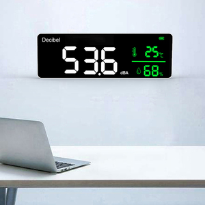Treo Tường Decibel <span class=keywords><strong>Meter</strong></span> Với Các Biện pháp Mức Độ Tiếng Ồn Nhiệt Độ Và Độ Ẩm Cho Nhà Văn Phòng Sử Dụng Hỗ Trợ Dữ Liệu Khai Thác gỗ - Product Image 4