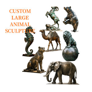 Escultura de Animales de Bronce Metálico Gigante de Alta Calidad para Decoración de Jardín, Estatua de Elefante, Oso, León, <span class=keywords><strong>Tigre</strong></span>, Camello - Product Image 1