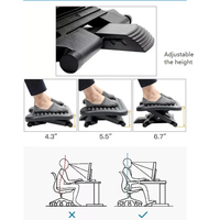 Repose-pieds ergonomique réglable en hauteur avec repose-pieds de loisirs de massage pour le bureau
