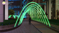 Fontaine à jets d'eau dansants d'extérieur programmable, jet d'eau laminar pour affichage commercial dans les centres commerciaux et les places publiques