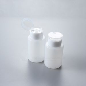 دفع إلى أسفل فارغة مضخة موزع زجاجات بلاستيكية PE مستحضرات تجميل زجاجة قابلة للقفل لطلاء الأظافر الكحول ، الأسيتون - Product Image 3