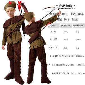 Disfraz de Cazador de <span class=keywords><strong>Caperucita</strong></span> Roja de Dibujos Animados, Disfraz de Indio para Fiesta de Halloween para Niño Arquero - Product Image 5