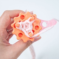 Machine à tricoter manuelle Wonder Knitter rose en plastique ABS, pratique pour le tricot à la main