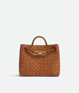 Bottega BV <b>Small</b> Andiamo Top handle bag in supple Intrecciato leather with signature knot detail and <b>sliding</b> cross-body Veneta - Product Image 2