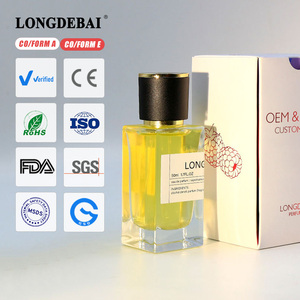 Botella de Perfume de Vidrio Transparente de Lujo al por Mayor, 30ml 50ml 100ml, Botella de Perfume Vacía Cuadrada de Vidrio de Calidad con Caja - Product Image 1