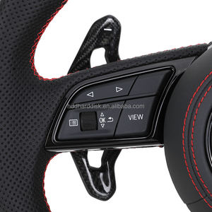 Volante RS de fibra de carbono forjado de cuero Volant mejorado para <span class=keywords><strong>Audi</strong></span> A3 A4 A5 A6 A7 C6 C7 C8 S5 S6 B7 B8 B9 RS3 RS5 RS6 Q5 Q7 - Product Image 3