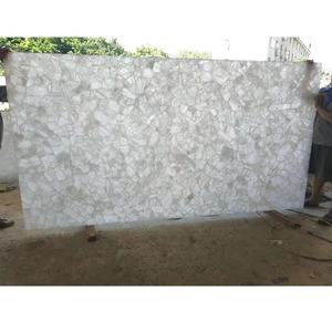 Belle décoration naturelle de luxe, pierre d'onyx d'agate blanche polie - Product Image 4