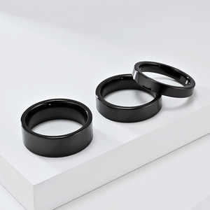 Tungsten Steel <b>Ring</b> Gold Color Unisex Engagement <b>Plain</b> Band Jewelry Index Finger <b>Ring</b> - Product Image 3