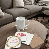Sous-verre carré en MDF moderne de 4 mm d'épaisseur pour sublimation, diamètre 100 mm, avec support en liège écologique