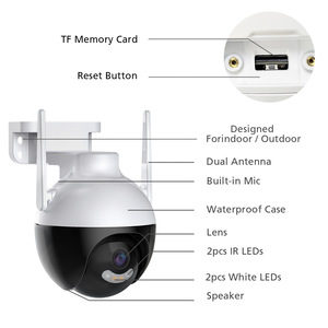 Mạng wifi không dây 4K HD màn hình thông minh <span class=keywords><strong>Camera</strong></span> giám sát vòm PTZ với giọng nói hai chiều - Product Image 2