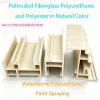 Proveedor de Ventanas de PU, Extrusión Personalizada de Perfiles de Fibra de Vidrio GFRPU, Resistentes a la Corrosión, para Fabricación de Marcos de Puertas y Ventanas de Villas
